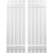 Ekena Millwork Americraft 5-Board, 2 Batten Exterior Real Wood Spaced Board-n-Batten Shutters, ARW101SB519X77WHH, PR ARW101SB519X77WHH - alternate 1